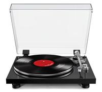 Fizicoo Platine Vinyle Bluetooth, Tourne Disque Lecteur de Vinyles -Noir | Hi-Fi, 33/45 tr/min,Bluetooth 5.3, Sortie RCA et Contrepoids Réglable, Cellule MM AT-3600L, Tourne-disque à Entraînement