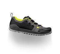 Fizik Mixte X2 Terra Ergolace Chaussures de Cyclisme, Noir, Gris, Jaune, 6.5 UK