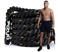 Fizyo Corde de Bataille Corde d'entraînement avec Embouts enduits pour entraînement de Force, d'endurance et de Coordination, Corde de vol Professionnelle pour l'exercice, (12m)