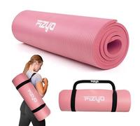 Fizyo Tapis de yoga, Gymnastique et Pilates, Mousse NBR antidérapante, Caoutchouc Synthétique, Entraînement, Fitness, Sports, Exercice, Relaxation, Durable (Rose, 190x100x1.5)