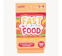 Fizz Creations Jeu de cartes Fast Food & Drink Trivia Game Card Building Game. À partir de 8 ans, 2 à 6 joueurs, 30 minutes de temps de jeu, jeux familiaux amusants, jeux d'équipe. Jeu familial pour