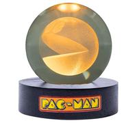 Fizz Creations PAC-Man Lampe de bureau rétro en forme de boule de cristal Alimentée par USB Lampe d'ambiance classique pour jeux d'arcade Lampe d'ambiance Veilleuse pour enfants Cadeaux de jeu rétro