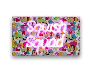 Fizz Creations Squishmallows Squish Squad Applique murale néon | Sous licence officielle | Alimentée par USB | Lumière rose vif | Options de montage mural