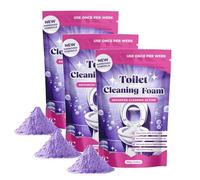 Fizzclean Lot de 3 nettoyants pour toilettes, mousse de nettoyage Fizz Clean, mousse de nettoyage Insta-Action Fizzclean, poudre nettoyante moussante pour toilettes, nettoyant moussant sans contact