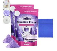 Fizzclean Nettoyant Pour Toilettes, 100g Fizzclean Toilet Cleaner, Mousse Wc Nettoyante Pour Toilettes, Poudre Moussante Anticalcaire Améliorée, Toilet Cleaner Pour Toilet Sans Contact, Avec Rag (2PC)