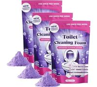 Fizzclean nettoyant pour toilettes, Fizz Clean mousse nettoyante pour toilettes, poudre moussante anticalcaire améliorée, poudre anticalcaire moussante nettoyante pour toilettes sans contact. (3pcs)