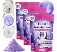 Fizzclean Nettoyant WC, Nouvelle mousse nettoyante WC Fizzclean, Mousse pour une propreté éclatante, Poudre nettoyantes effervescente, Poudre nettoyantes moussante sans contact