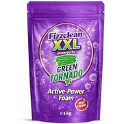 Fizzclean XXL by Green Tornado en poudre 1 kg | Mousse active pour WC contre le calcaire et les dépôts | Poudre nettoyante pour cuvette de WC | Alternative aux pastilles et aux nettoyants liquides