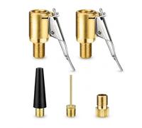 Fizzpick Lot de 5 adaptateurs de valve à clic multifonctions pour pompes à air portables - Adaptateur de valve compatible avec Bosch Easypump, pour pneus de voiture, valves de vélo, ballons de sport