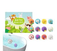 Fizzy Balls, 12 Pieces Handmade Bombs With Toys Inside & Gentle Skin Care Formula For Fun Time, Soothing Feature, Accessories Category With Usage For Boys Girls Home Travel Spa