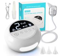 Fizzyo Mouche Bébé Électrique, Aspirateur Nasal Bebe avec 9 Niveaux d'Aspiration et 3 Embouts Silicone, Rechargeable Nettoyeur de Nez avec Musique et Lumière Apaisante pour Nouveau Nés Tout-Petits