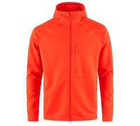 Fjall Raven - Polaire de randonnée - Abisko Grid Fleece Hoodie M Flame Orange pour Homme - Taille XL Orange XL