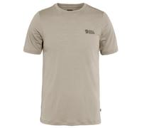 Fjall Raven - T-shirt de randonnée léger en laine de mérinos - Abisko Wool Logo SS M Light Fossil pour Homme en Laine - Taille M - Beige Beige M