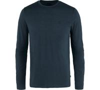 Fjällräven - Abisko Wool LS - T-shirt en laine mérinos homme Dark Navy - XS