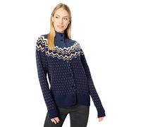 Fjall Raven - Cardigan épais en laine - Övik Knit Cardigan W Dark Navy pour Femme en Coton - Taille S Navy S