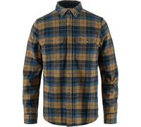 Fjällräven Chemise Singi Heavy Flannel manches longues bleu marine/marron - M