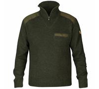 Fjällräven Koster Pull Homme Pull En Laine Tricoté Vert NEUF