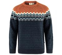 Fjällräven - Övik Knit Sweater - Pull - L - dark navy / terracotta brown