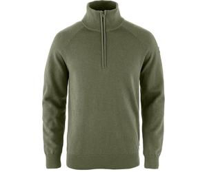 Fjällräven Övik Lite Half Zip Homme pull tricot troyer Laurel Green S