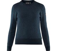 Fjällräven Övik Nordic Sweater W Sweat-Shirt Femme Dark Navy FR: L (Taille Fabricant: L)