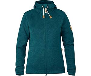 Fjällräven Övik Pull à capuche en polaire pour femme M Bleu (Glacier Green)