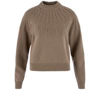 Fjällräven - Women's Övik Solid Jacquard Knit - Pull en laine - M - suede brown
