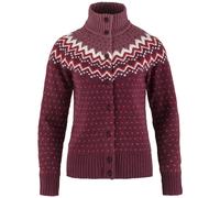 Fjällräven Övik Tricoté Damen-Strick-Cardigan Veste Tricotée Cardigan Rouge
