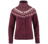 Fjällräven Övik Tricoté Damen-Strick-Cardigan Veste Tricotée Cardigan Rouge