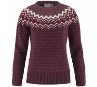 Fjällräven Övik Tricoté Pull Damen-Strickpullover Pull en Laine Rouge