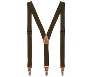 Fjällräven - Singi Leather Clip Suspenders - Bretelles - One Size - dark olive