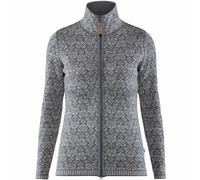 Fjällräven Snow Cardigan Damen-Strickjacke Jacke Lammwolljacke Gemustert Gris