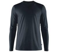 Fjällräven - T-shirt manches longues Abisko Wool LS laine mérinos Homme Dark Navy S