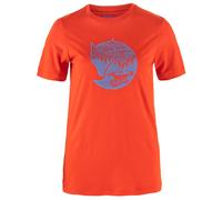 Fjällräven - Women's Abisko Wool Fox S/S - Haut en mérinos - L - flame orange / ultramarine