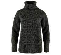 Fjällräven - Women's Övik Cable Knit Roller Neck - Pull en laine - L - dark grey