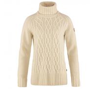 Fjällräven - Women's Övik Cable Knit Roller Neck - Pull en laine - M - chalk white