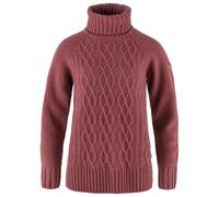 NEW - Official Fjallraven Womens Ovik Cable Knit Roller Neck Mesa Purple