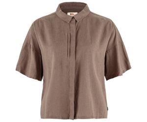Fjällräven - Women's Övik Hemp Camp Shirt S/S - Chemise - L - suede brown