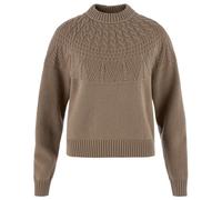 Fjällräven - Women's Övik Solid Jacquard Knit - Pull en laine - M - suede brown
