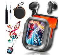 fjaldjfu Ne20 Translation Earbuds, 2025 6.0 Pro Ne20 ecouteur traducteur instantané, Écran Couleur HD 2.01, ecouteur Intra auriculaire avec IA 144 Langues pour Les Voyages, Les Affaires (A)