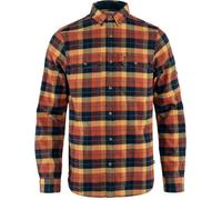 Fjall Raven - Chemise épaisse en coton biologique - Singi Heavy Flannel Shirt M Autumn Leaf Dark Navy pour Homme en Coton - Taille L - Orange Orange L