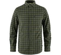 Fjall Raven - Chemise épaisse en coton organique - Övik Flannel Shirt M Laurel Green Indigo Blue pour Homme en Coton - Taille XS - Kaki Kaki XS