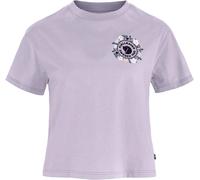 Fjall Raven - T-shirt en coton biologique confortable et léger - Fjällblomster Logo Tee W Lavender Mist pour Femme en Coton - Taille L - Violet Violet L