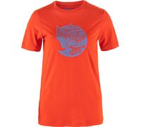 Fjall Raven - T-shirt en laine de mérinos - Abisko Wool Fox SS W Flame Orange Ultramarine pour Femme en Laine - Taille S Orange S