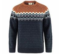 Fjallraven 81829-555-243 Övik Knit Sweater M/Övik Knit Sweater M Sweatshirt Homme Dark Navy-Terracotta Brown Taille L