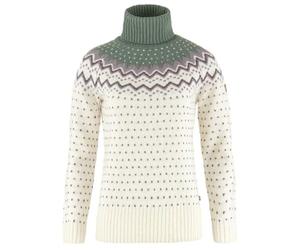 Fjallraven 84792-113-614 Övik Knit Roller Neck W/Övik Knit Roller Neck W Sweatshirt Femme Chalk White-Patina Green Taille L