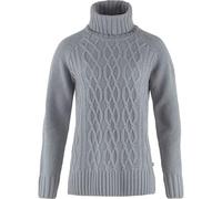 Fjallraven 84793-055 Övik Cable Knit Roller Neck W Sweatshirt Femme Flint Grey Taille S