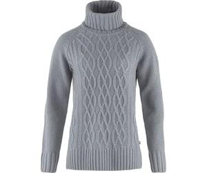 Fjallraven 84793-055 Övik Cable Knit Roller Neck W Sweatshirt Femme Flint Grey Taille S