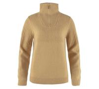 Fjallraven 86993-196 Övik Half Zip Knit W Sweatshirt Femme Dune Beige Taille XL
