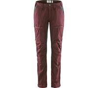 Fjallraven Abisko Lite Trekking TRS W Short Pantalons Femme, Grenat foncé/Gris foncé, 48