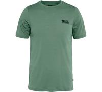 Fjall Raven - T-shirt en laine de mérinos - Abisko Wool Logo SS M Patina Green pour Homme en Laine - Taille L - Vert Vert L